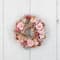 9.75" Pink Mixed Floral Artificial Spring Wreath